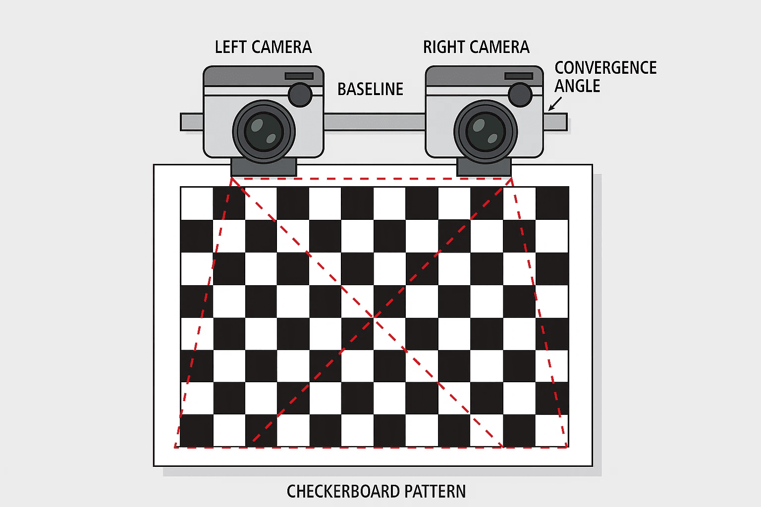 Checkerboard calibration pattern used to solve for camera intrinsics