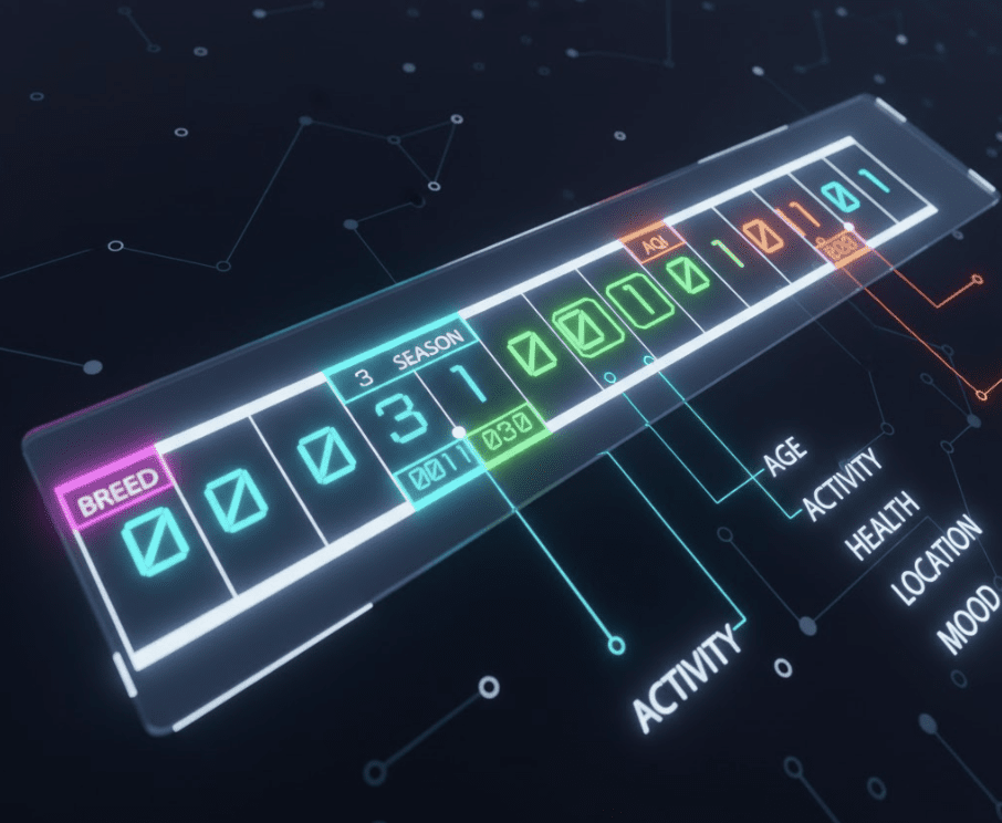 Diagram contrasting relational query lookups with a bitmask-based rule engine