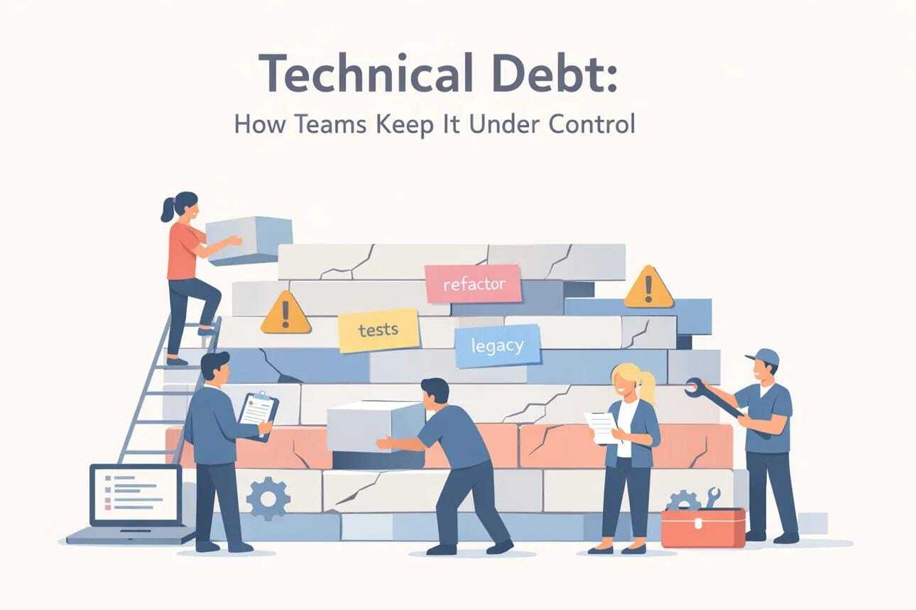 Illustration of the hidden maintenance cost of rapid feature growth
