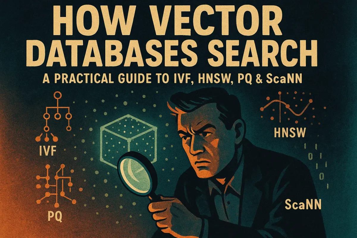 How Vector Databases Search: A Practical Guide to IVF, HNSW, PQ & ScaNN