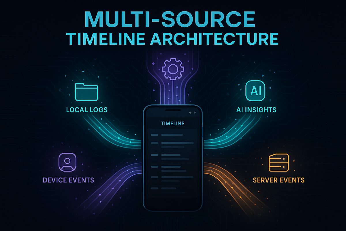 Multi-Source Timeline Architecture: Merging Local Logs, Device Data, AI Insights & Server Events in Flutter
