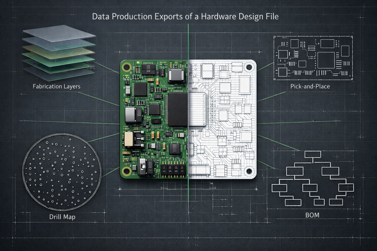 Data Production Exports of a Hardware Design File