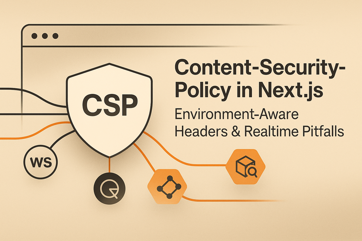 Content-Security-Policy in Next.js: Environment-Aware Headers, connect-src Rules, and Realtime Pitfalls