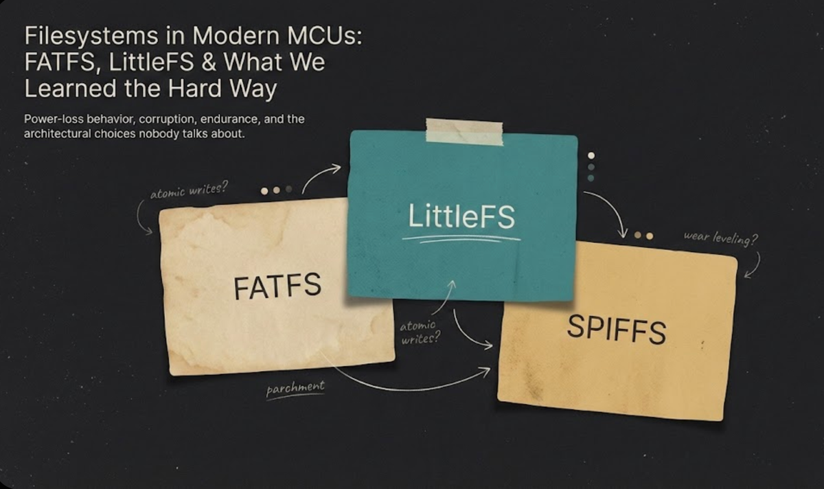 When Flash Isn’t Just Flash: Real-World Lessons Using FATFS, LittleFS & Other Filesystems in IoT Devices