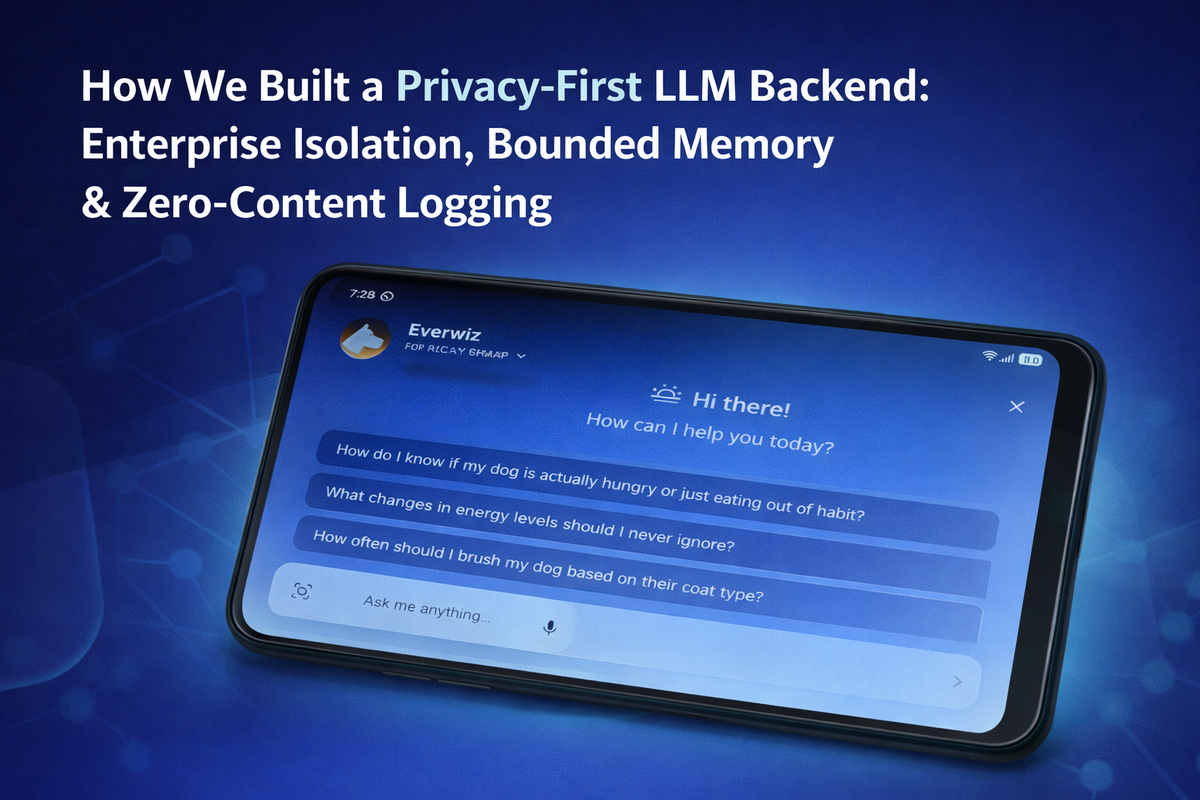 How We Built a Privacy-First LLM Backend: Enterprise Isolation, Bounded Memory & Zero-Content Logging