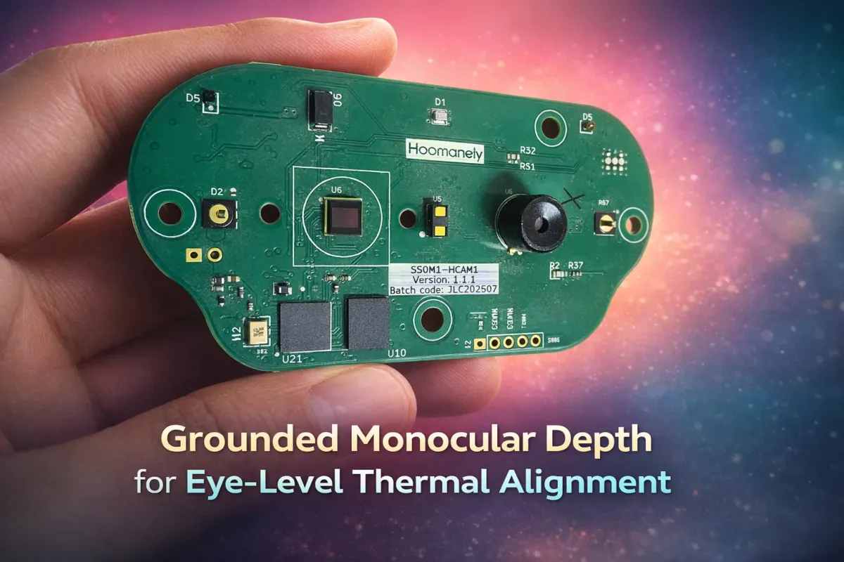 Grounded Monocular Depth for Eye-Level Thermal Alignment