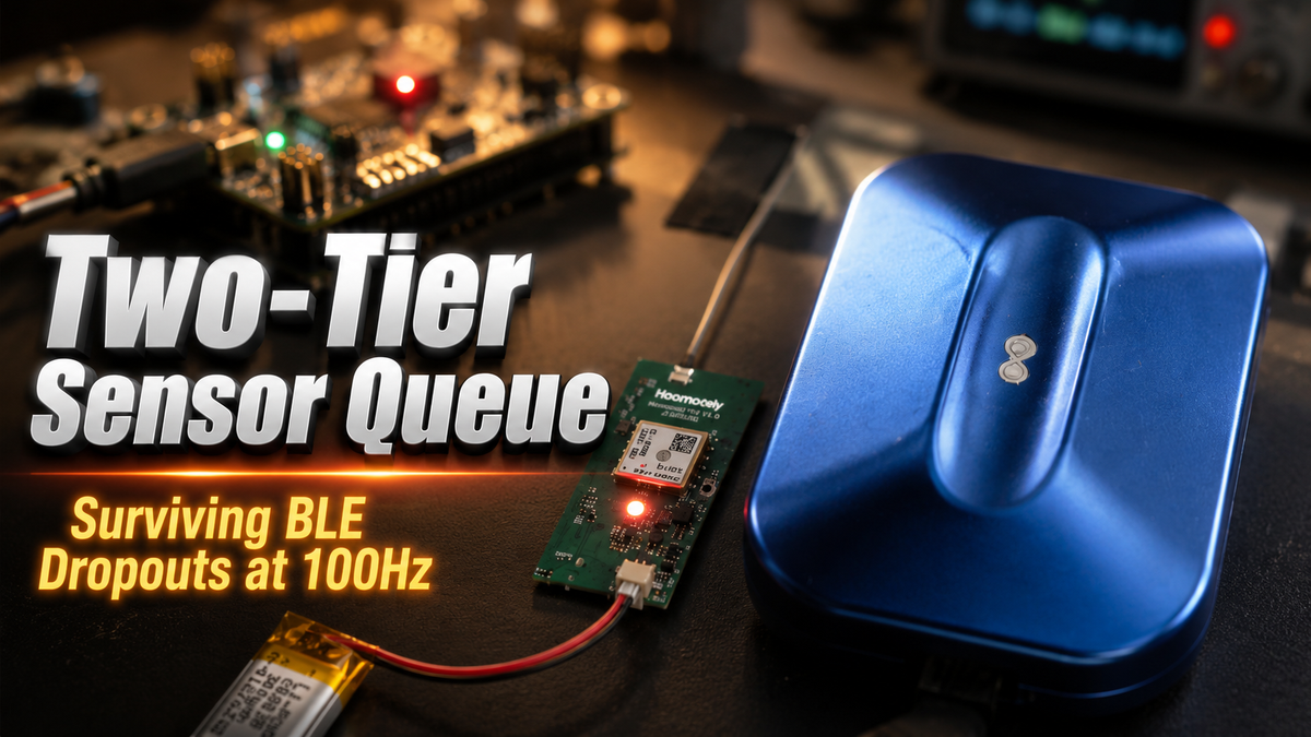 Two-Tier Sensor Queue: Surviving BLE Dropouts at 100Hz