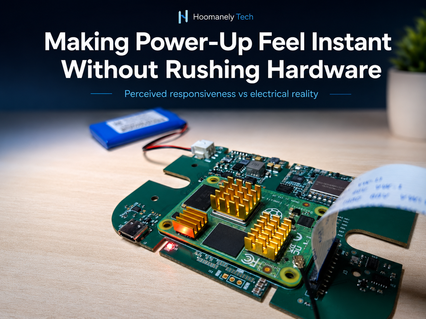 Making Power-Up Feel Instant Without Rushing Hardware