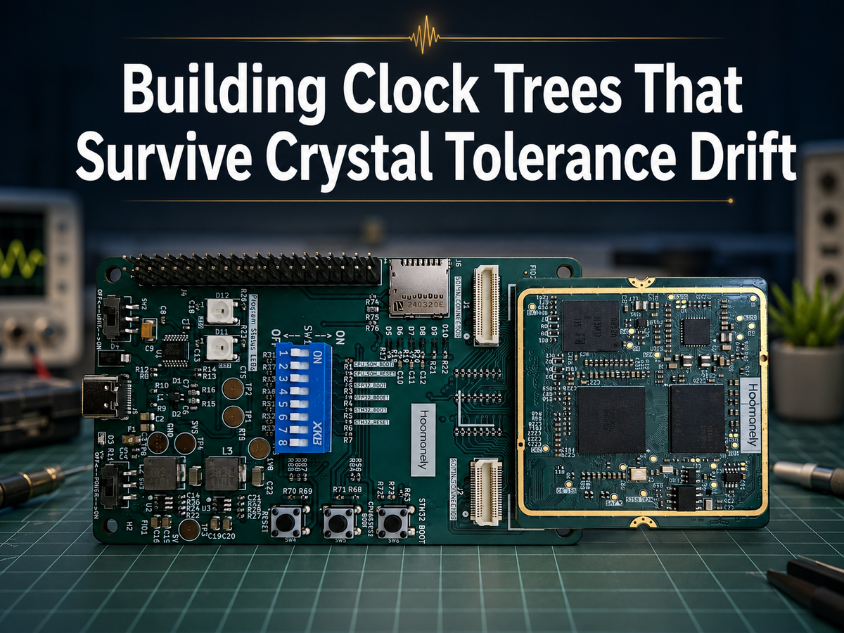 Building Clock Trees That Survive Crystal Tolerance Drift