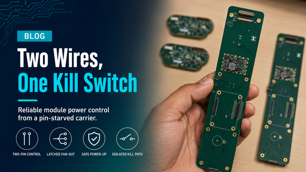 Two Wires, One Kill Switch: Controlling Several Modules From a Pin-Starved Carrier