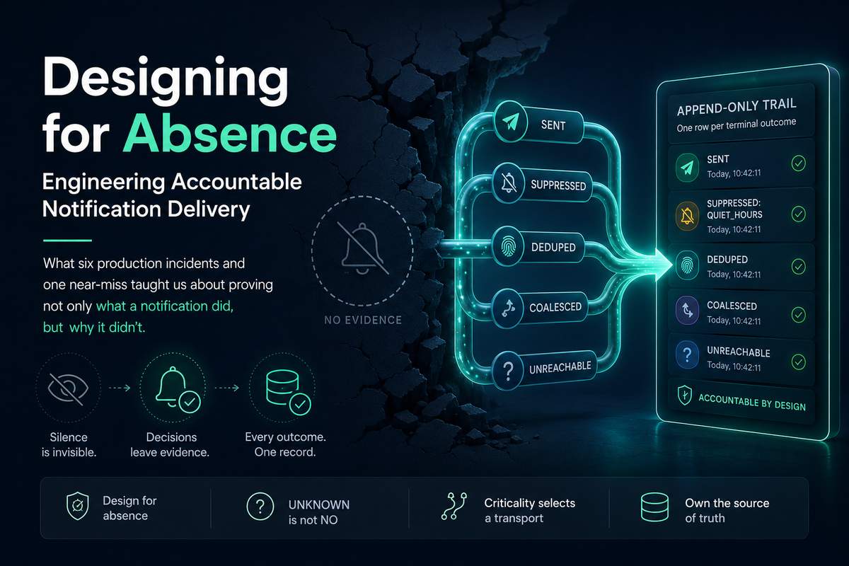 Designing for Absence: Engineering Accountable Notification Delivery