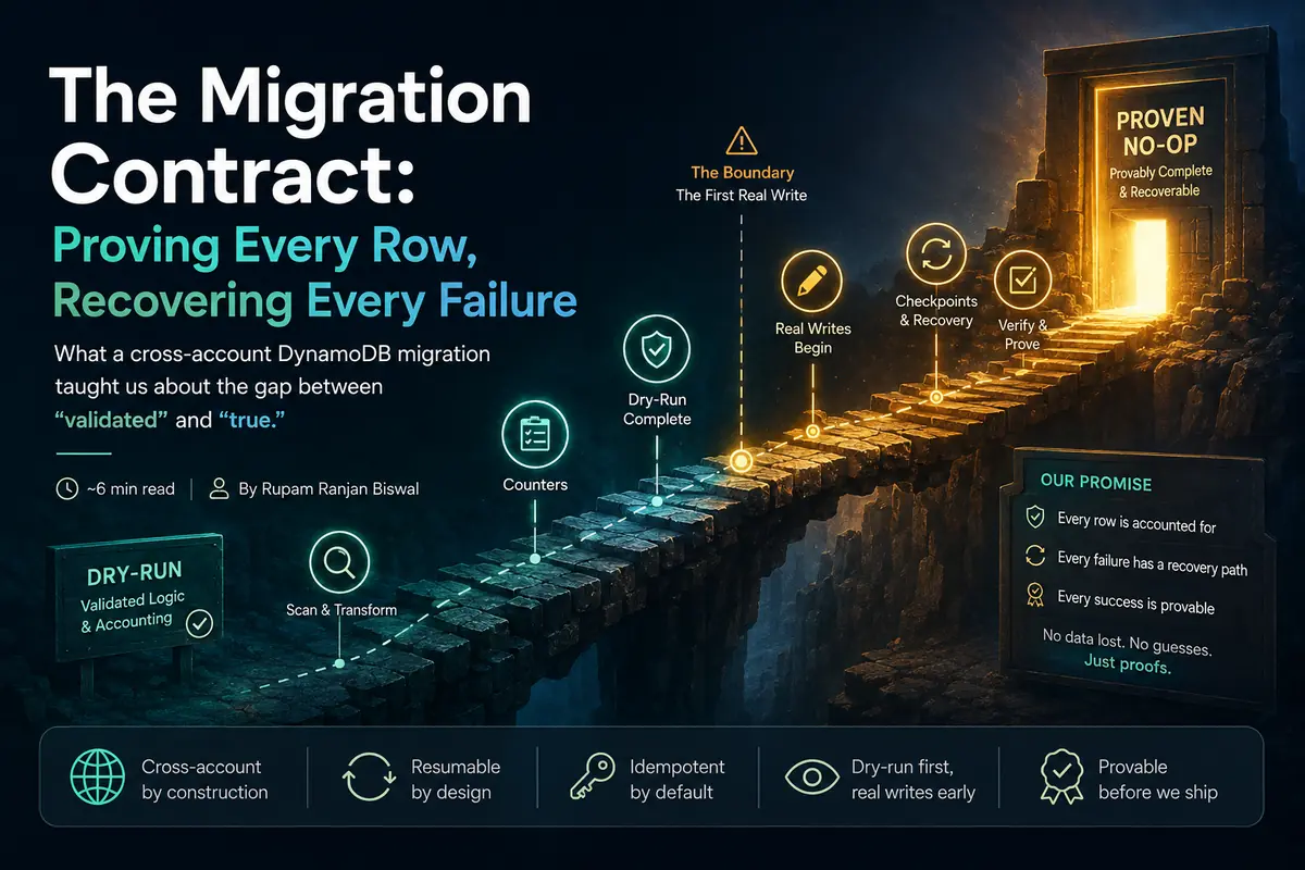 The Migration Contract: Proving Every Row, Recovering Every Failure