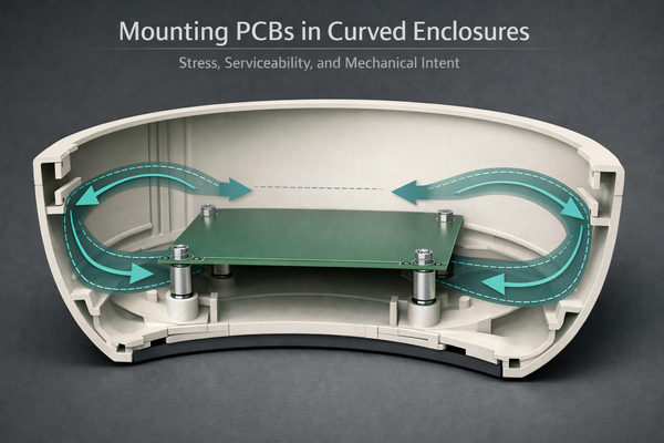 Mounting PCBs in Curved Enclosures: Engineering for Stress, Serviceability, and Longevity