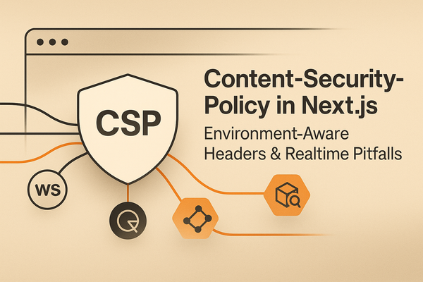 Content-Security-Policy in Next.js: Environment-Aware Headers, connect-src Rules, and Realtime Pitfalls