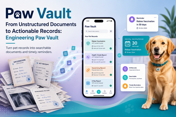 From Unstructured Documents to Actionable Records: Engineering Paw Vault