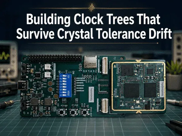 Building Clock Trees That Survive Crystal Tolerance Drift