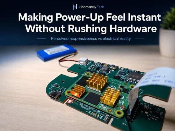 Making Power-Up Feel Instant Without Rushing Hardware