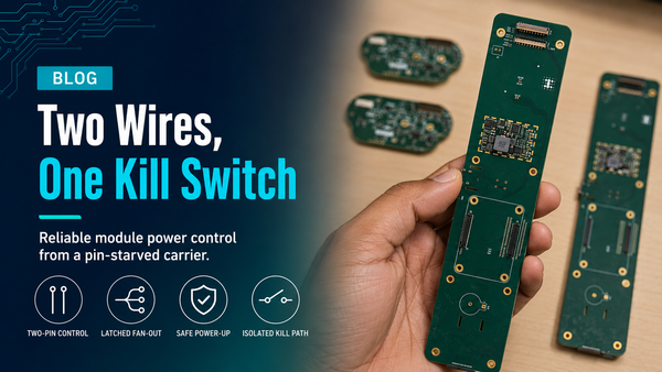 Two Wires, One Kill Switch: Controlling Several Modules From a Pin-Starved Carrier