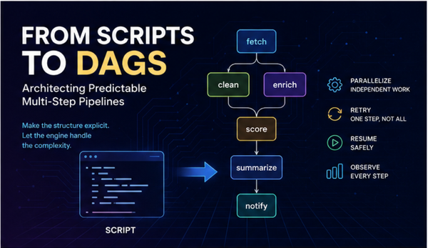 From Scripts to DAGs: Architecting Predictable Multi-Step Pipelines