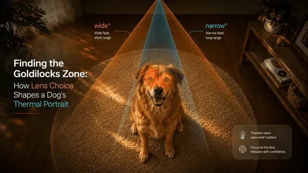 Finding the Goldilocks Zone: How Lens Choice Shapes a Dog's Thermal Portrait