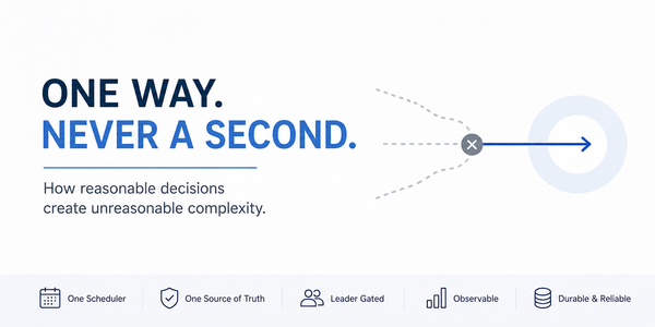 One Way, and Never a Second: How Codebases Grow Three Schedulers Nobody Designed
