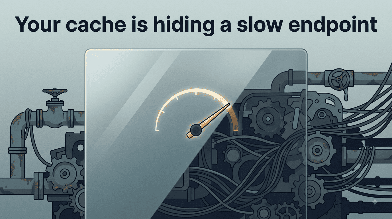 Your cache is hiding a slow endpoint