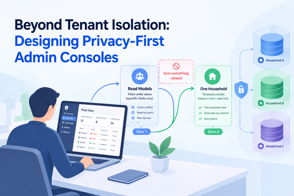 Beyond Tenant Isolation: Designing Privacy-First Admin Consoles